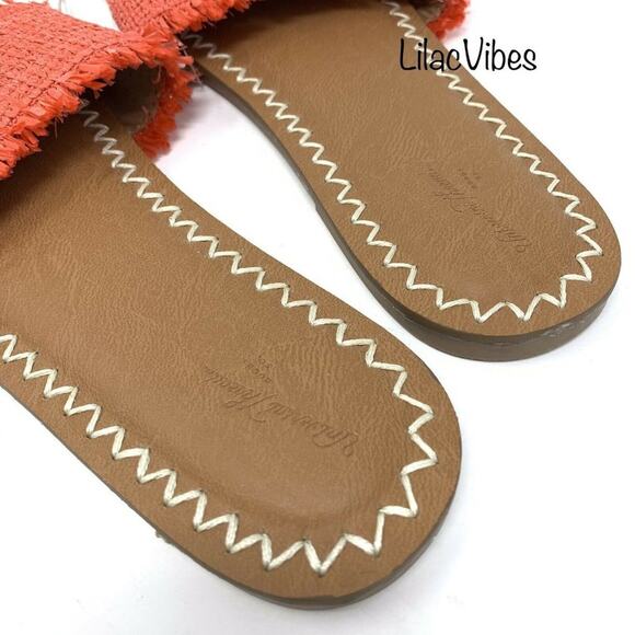 Universal Thread Luciana Woven Slide Sandals Red Women's Size 6 - Picture 3 of 6